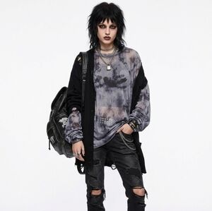 Baggy Mesh Top Goth